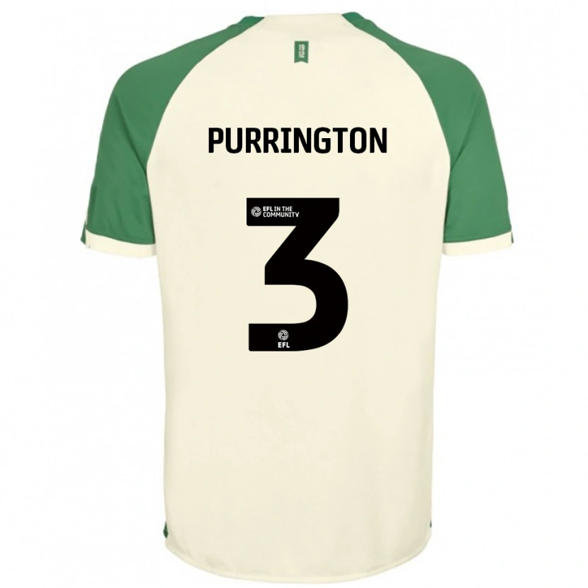 Danxen Kinderen Ben Purrington #3 Gebroken Wit Groen Uitshirt Uittenue 2025/26 T-Shirt