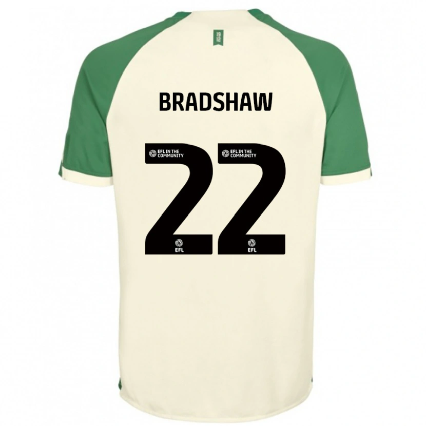 Danxen Kinderen Zak Bradshaw #22 Gebroken Wit Groen Uitshirt Uittenue 2025/26 T-Shirt