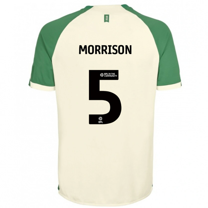 Danxen Kinderen Michael Morrison #5 Gebroken Wit Groen Uitshirt Uittenue 2025/26 T-Shirt