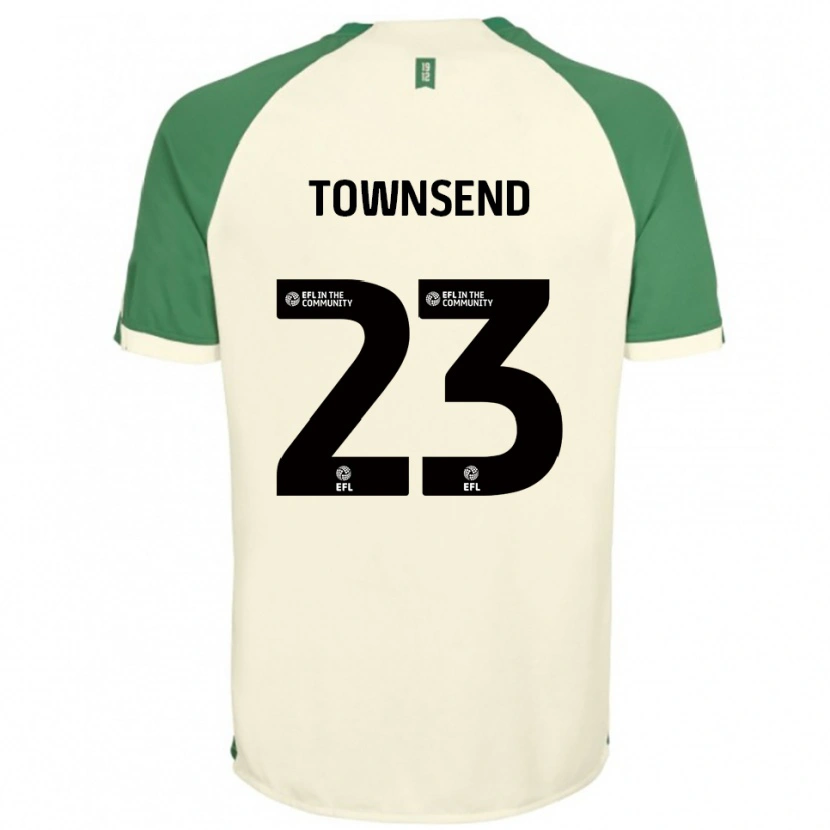 Danxen Kinderen Eleanor Townsend #23 Gebroken Wit Groen Uitshirt Uittenue 2025/26 T-Shirt