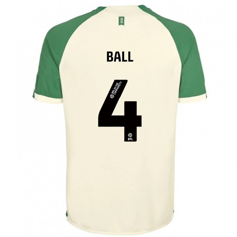 Danxen Kinderen Dominic Ball #4 Gebroken Wit Groen Uitshirt Uittenue 2025/26 T-Shirt