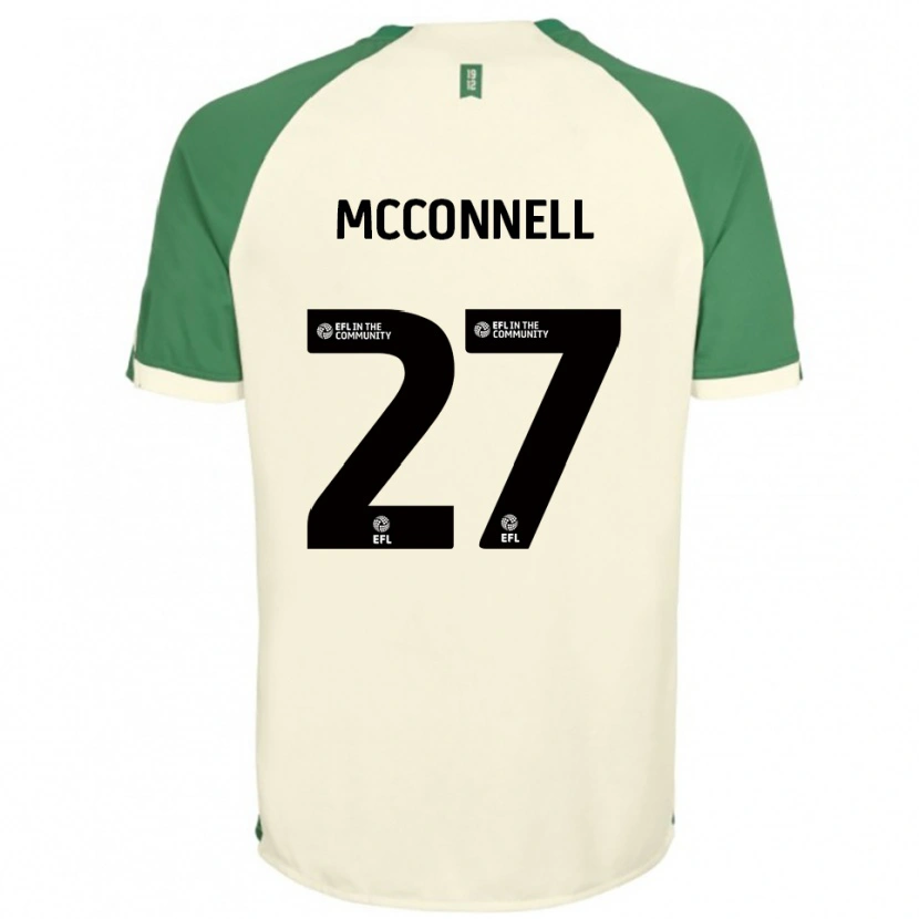 Danxen Kinderen Glenn Mcconnell #27 Gebroken Wit Groen Uitshirt Uittenue 2025/26 T-Shirt