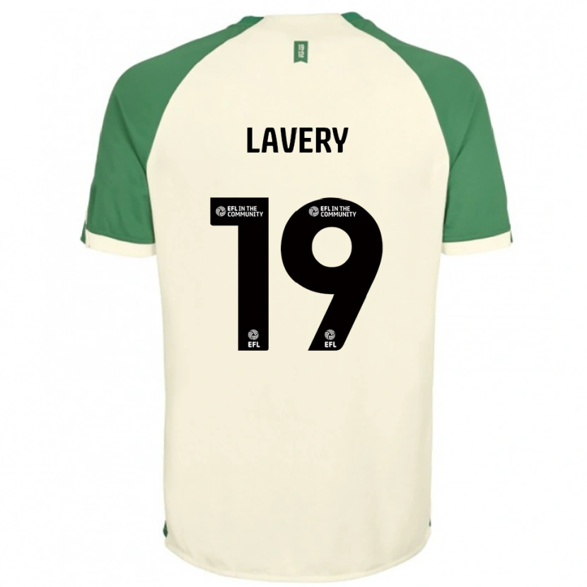 Danxen Kinderen Shayne Lavery #19 Gebroken Wit Groen Uitshirt Uittenue 2025/26 T-Shirt