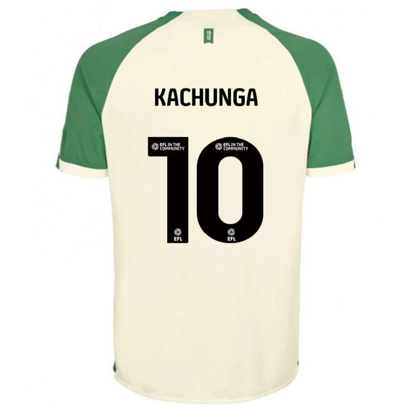 Danxen Kinderen Elias Kachunga #10 Gebroken Wit Groen Uitshirt Uittenue 2025/26 T-Shirt