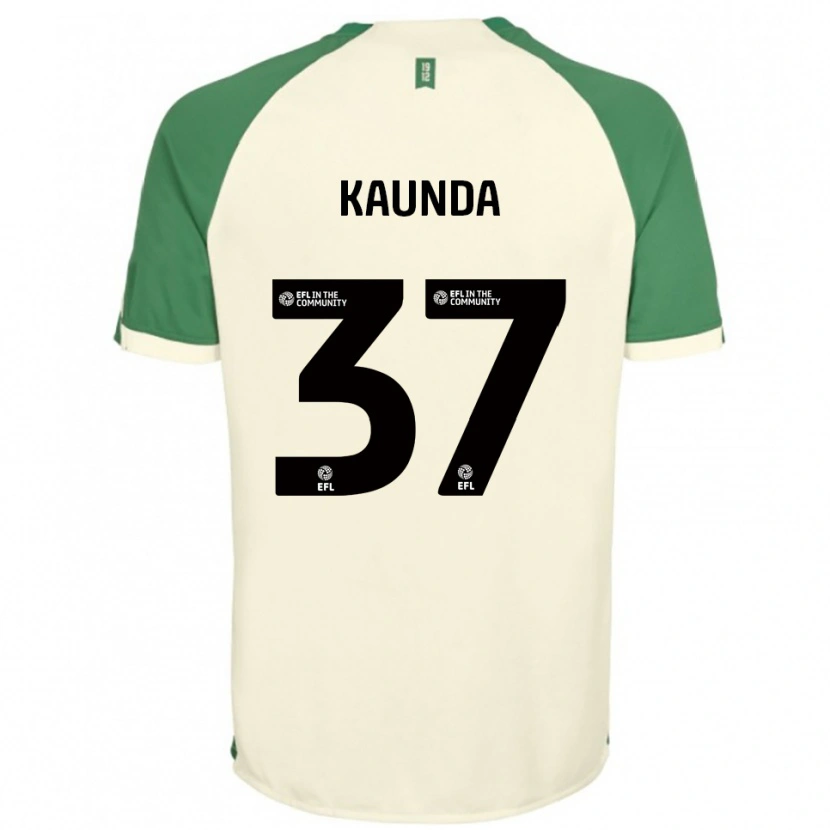 Danxen Kinderen Amaru Kaunda #37 Gebroken Wit Groen Uitshirt Uittenue 2025/26 T-Shirt