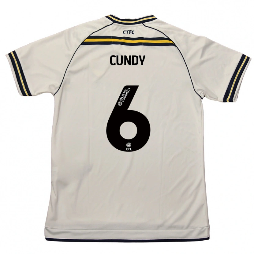 Danxen Kinderen Robbie Cundy #6 Wit Marine Uitshirt Uittenue 2025/26 T-Shirt