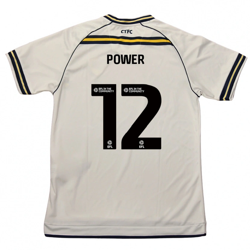 Danxen Kinderen Darragh Power #12 Wit Marine Uitshirt Uittenue 2025/26 T-Shirt