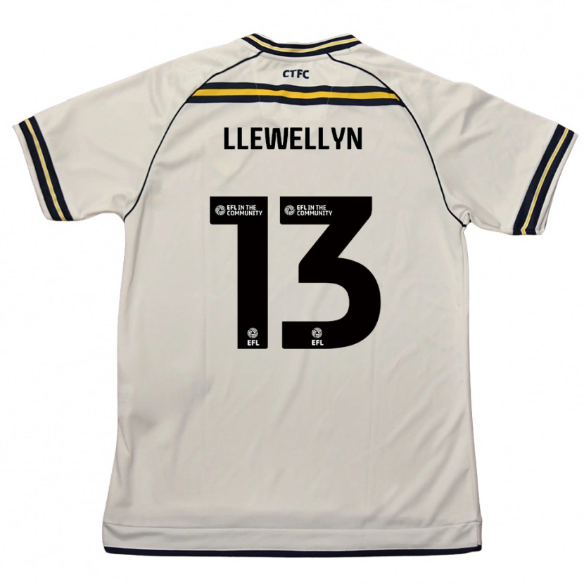 Danxen Kinderen Ffion Llewellyn #13 Wit Marine Uitshirt Uittenue 2025/26 T-Shirt