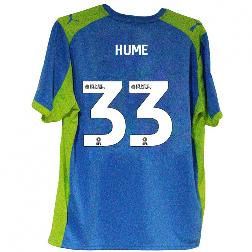 Danxen Kinderen Denver Hume #33 Hemelsblauw Geel Uitshirt Uittenue 2025/26 T-Shirt