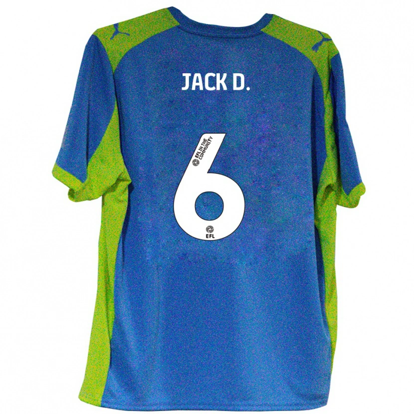 Danxen Kinderen Jack Doherty #6 Hemelsblauw Geel Uitshirt Uittenue 2025/26 T-Shirt