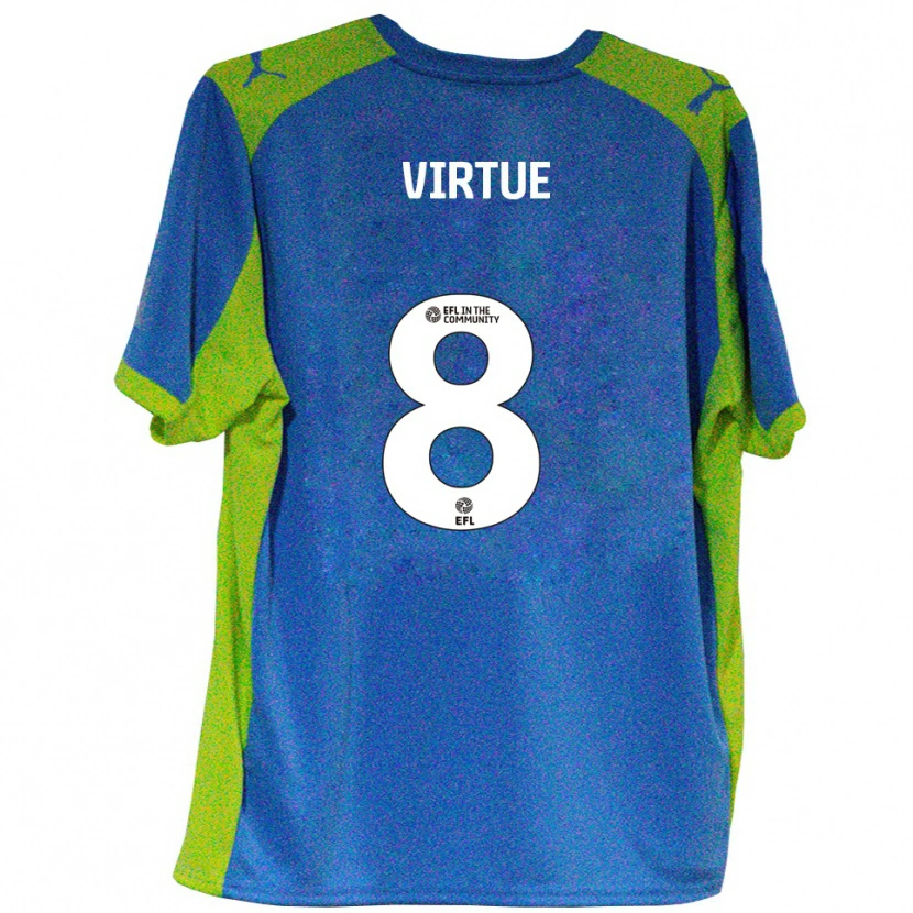 Danxen Kinderen Matty Virtue #8 Hemelsblauw Geel Uitshirt Uittenue 2025/26 T-Shirt