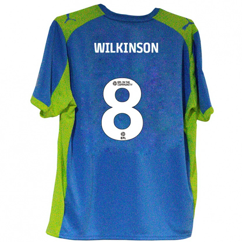 Danxen Kinderen Rylee Wilkinson #8 Hemelsblauw Geel Uitshirt Uittenue 2025/26 T-Shirt