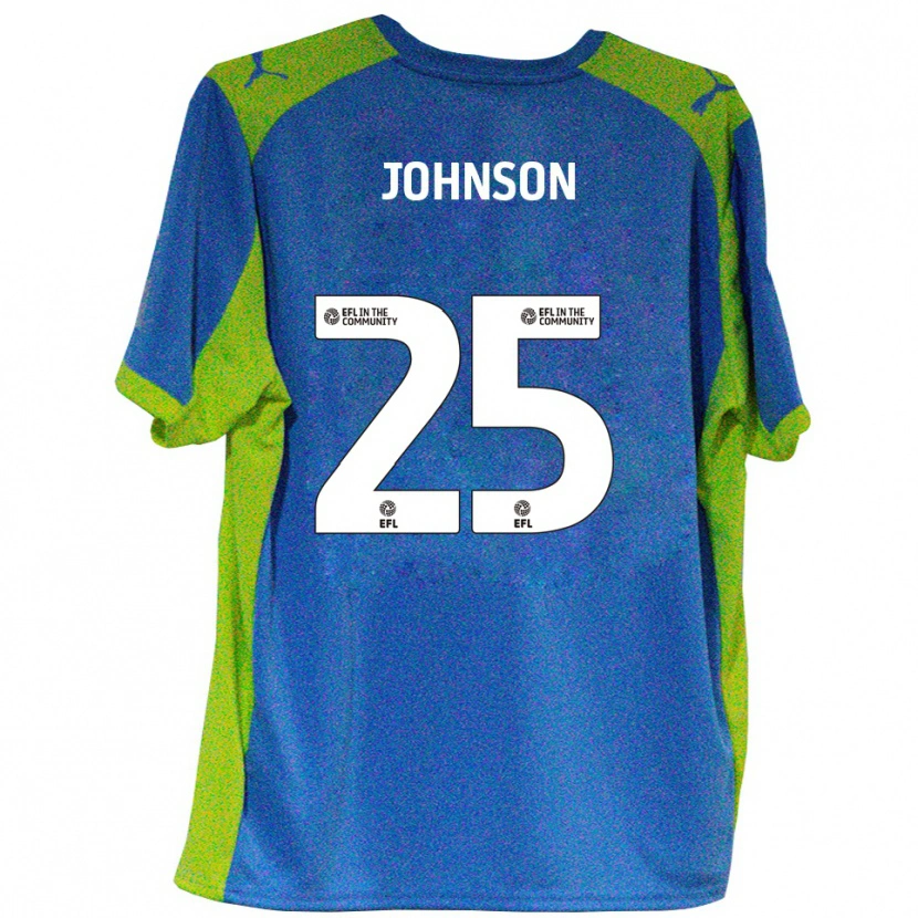 Danxen Kinderen Will Johnson #25 Hemelsblauw Geel Uitshirt Uittenue 2025/26 T-Shirt