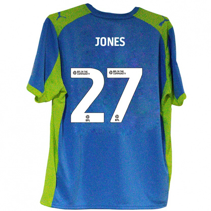 Danxen Kinderen Billy Jones #27 Hemelsblauw Geel Uitshirt Uittenue 2025/26 T-Shirt