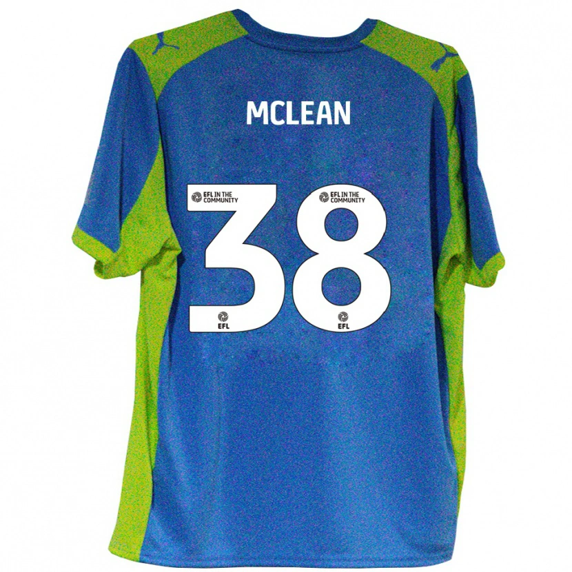 Danxen Kinderen Crispin Mclean #38 Hemelsblauw Geel Uitshirt Uittenue 2025/26 T-Shirt