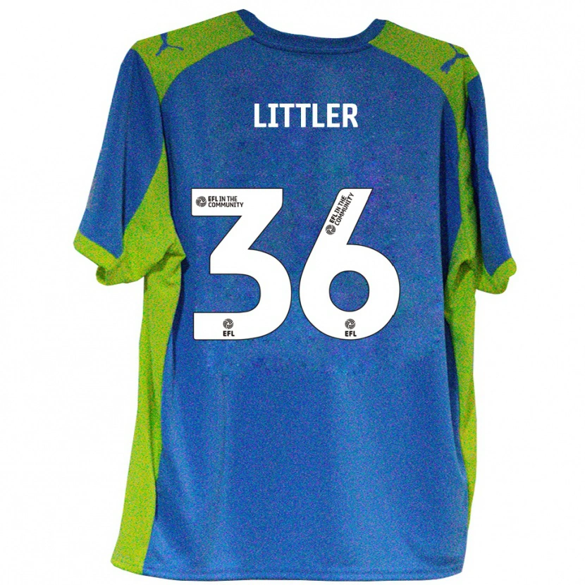 Danxen Kinderen Zack Littler #36 Hemelsblauw Geel Uitshirt Uittenue 2025/26 T-Shirt