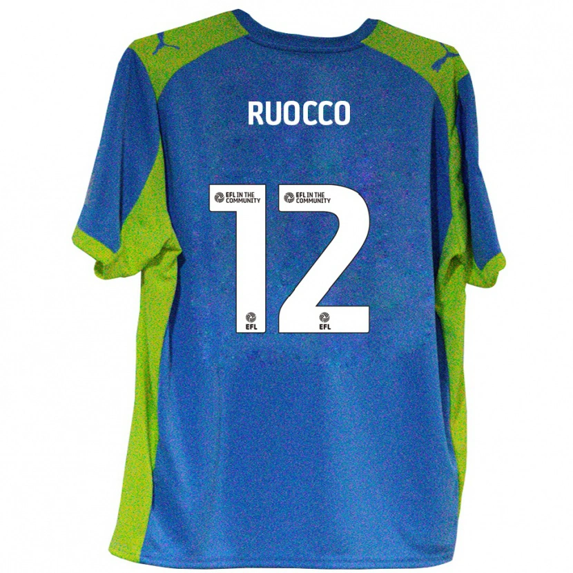 Danxen Kinderen Alessio Ruocco #12 Hemelsblauw Geel Uitshirt Uittenue 2025/26 T-Shirt
