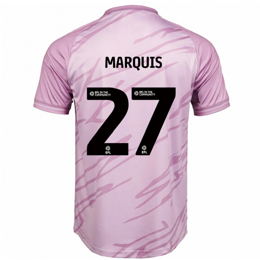 Danxen Kinderen John Marquis #27 Roze Zwart Uitshirt Uittenue 2025/26 T-Shirt
