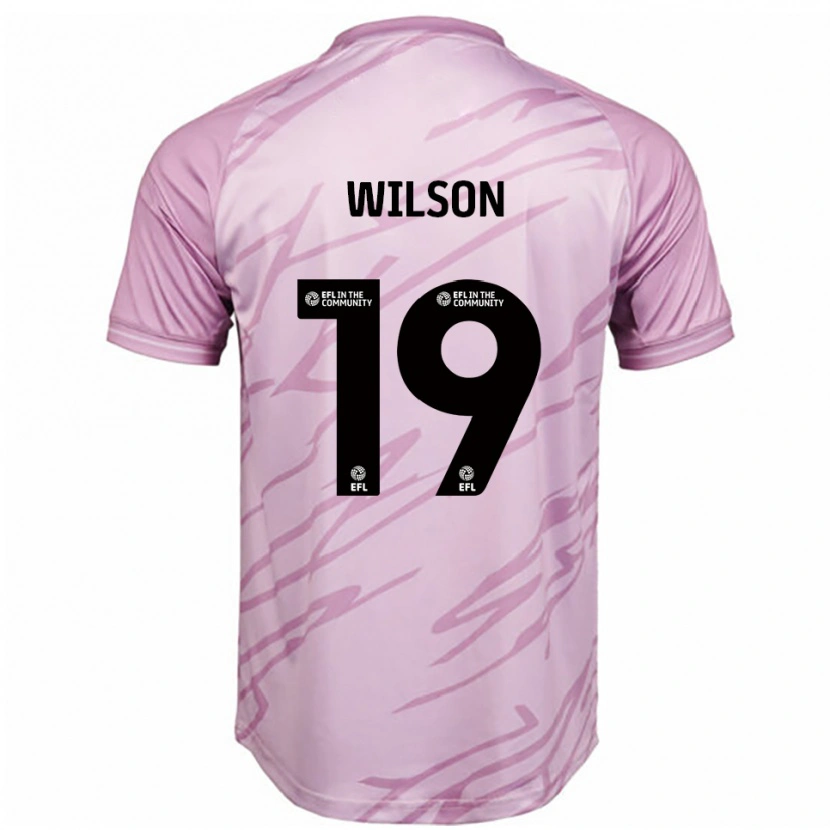 Danxen Kinderen Pip Wilson #19 Roze Zwart Uitshirt Uittenue 2025/26 T-Shirt