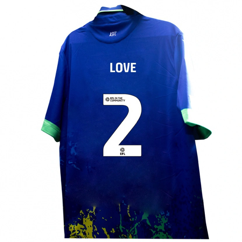 Danxen Kinderen Donald Love #2 Blauw Geel Uitshirt Uittenue 2025/26 T-Shirt