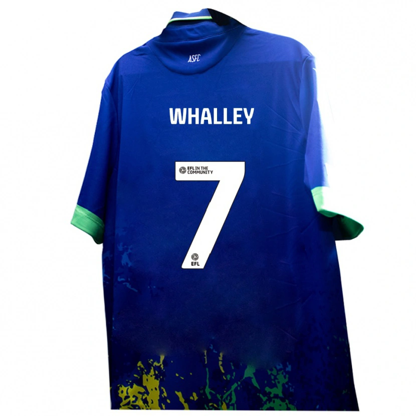 Danxen Kinderen Shaun Whalley #7 Blauw Geel Uitshirt Uittenue 2025/26 T-Shirt