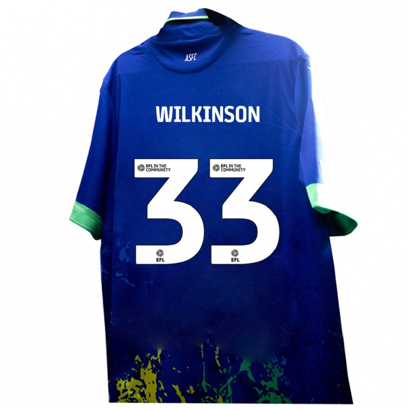 Danxen Kinderen Finlay Wilkinson #33 Blauw Geel Uitshirt Uittenue 2025/26 T-Shirt