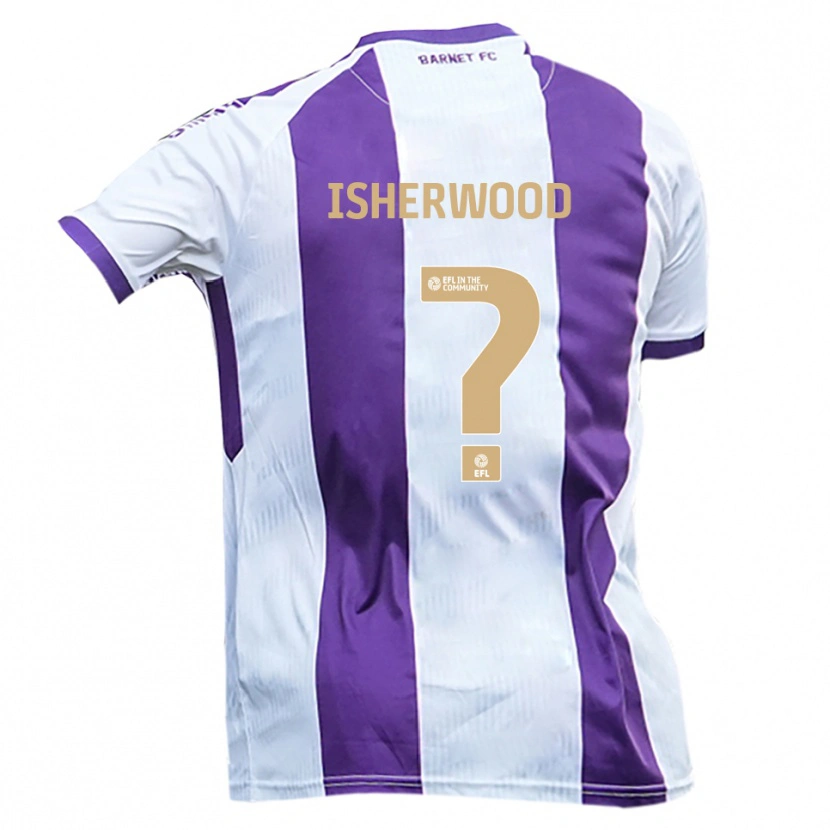 Danxen Kinderen Millie Isherwood #0 Wit Paars Uitshirt Uittenue 2025/26 T-Shirt