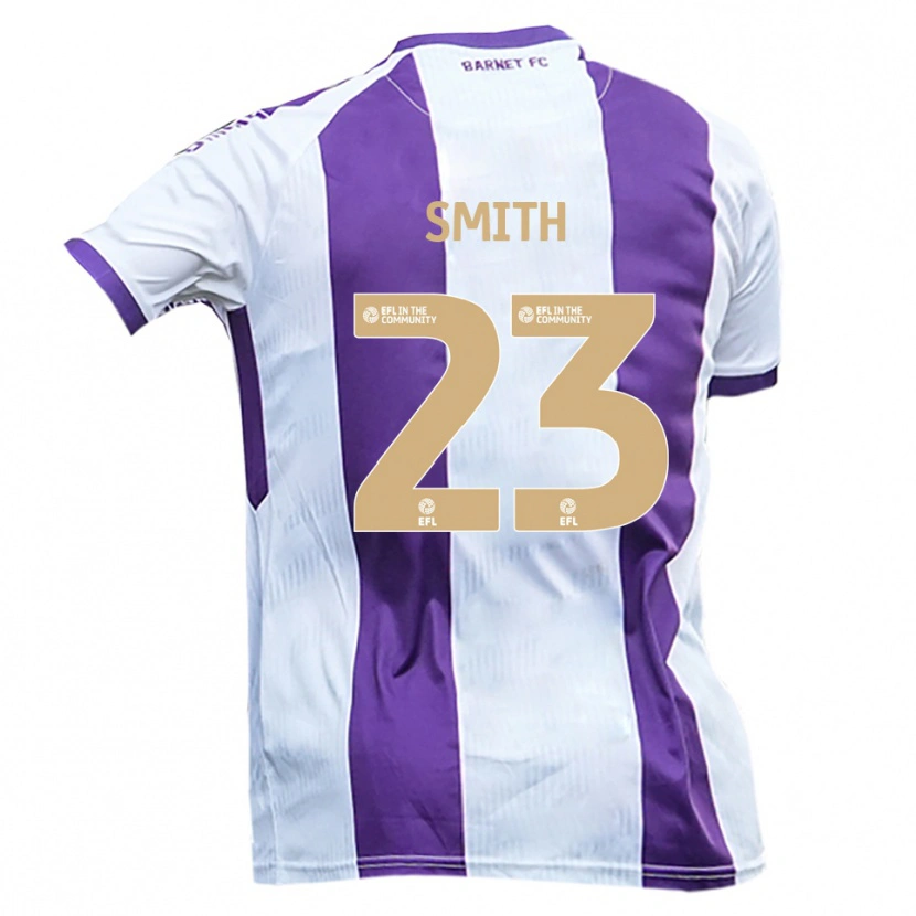 Danxen Kinderen Kane Smith #23 Wit Paars Uitshirt Uittenue 2025/26 T-Shirt
