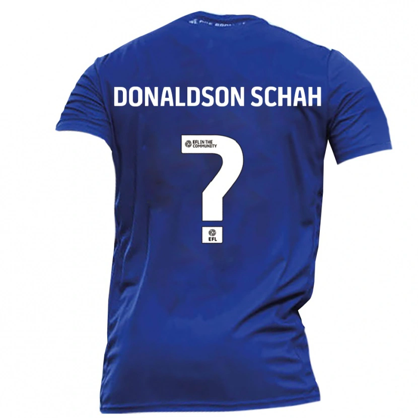 Danxen Kinderen Anwen Donaldson Schah #0 Blauw Wit Uitshirt Uittenue 2025/26 T-Shirt