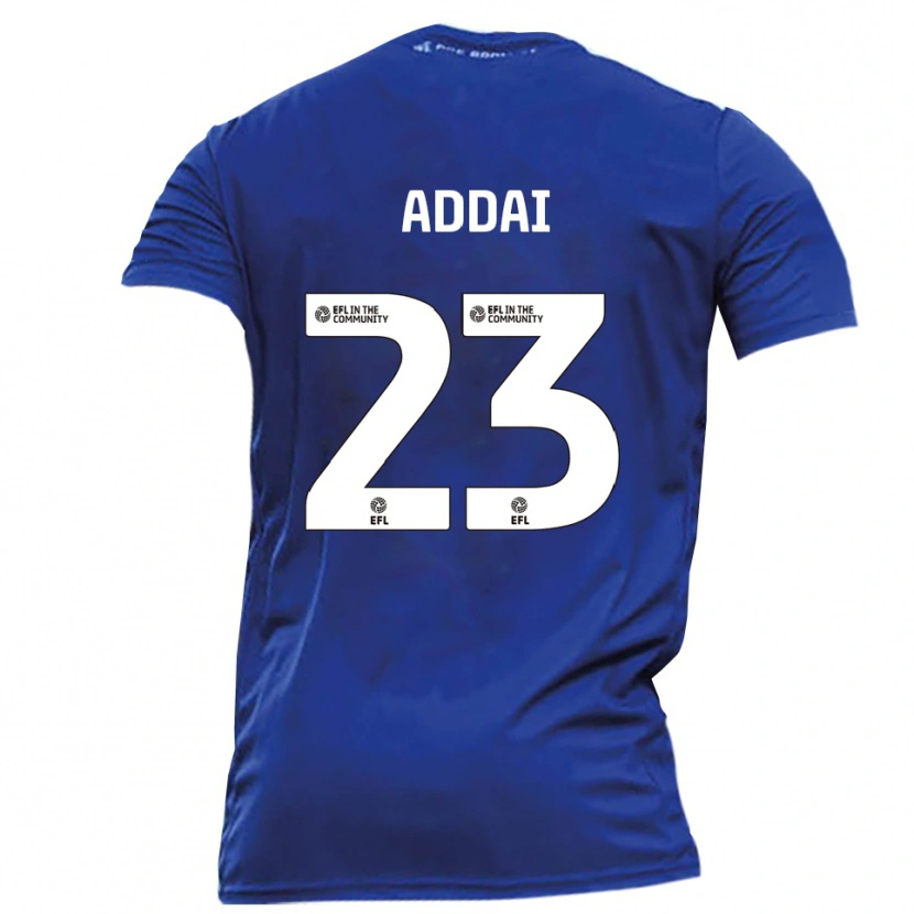Danxen Kinderen Dillon Addai #23 Blauw Wit Uitshirt Uittenue 2025/26 T-Shirt