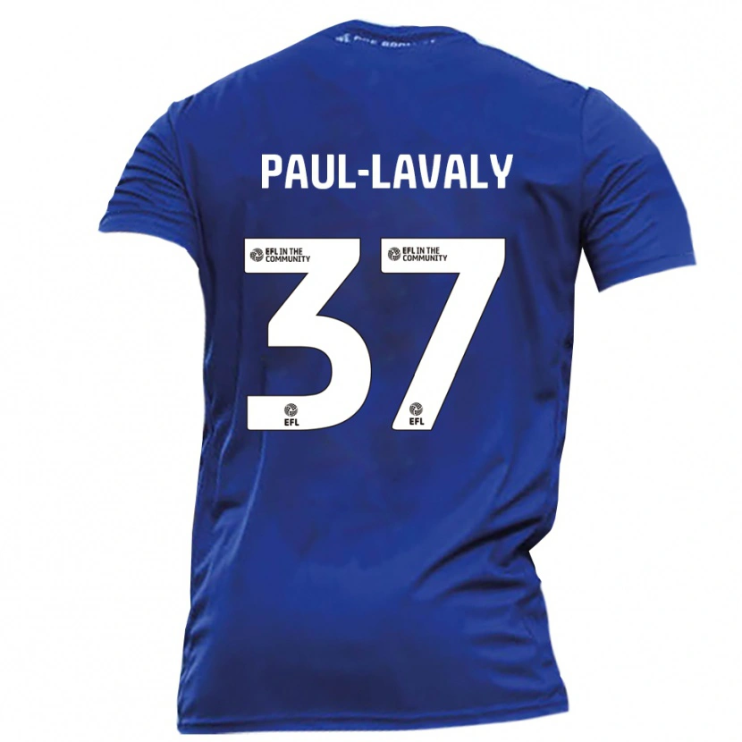 Danxen Kinderen Nathan Paul-Lavaly #37 Blauw Wit Uitshirt Uittenue 2025/26 T-Shirt