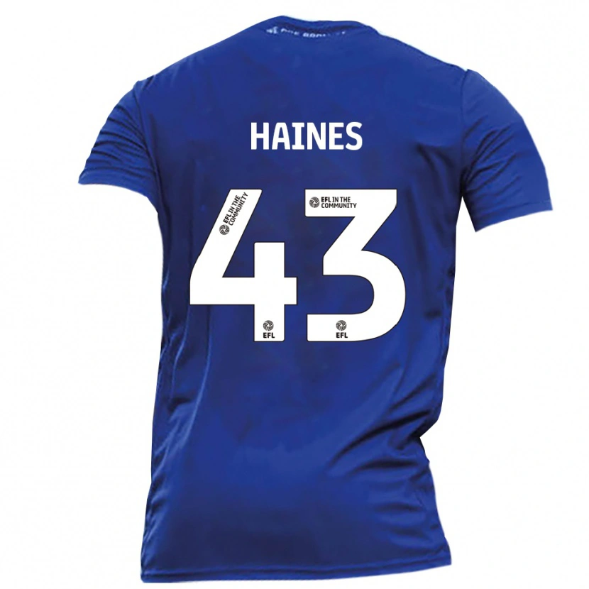 Danxen Kinderen Harry Haines #43 Blauw Wit Uitshirt Uittenue 2025/26 T-Shirt