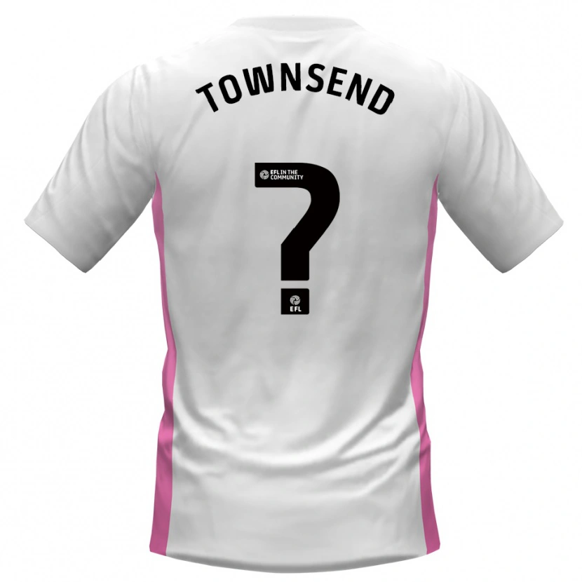 Danxen Kinderen Kadi Townsend #0 Wit Rood Uitshirt Uittenue 2025/26 T-Shirt