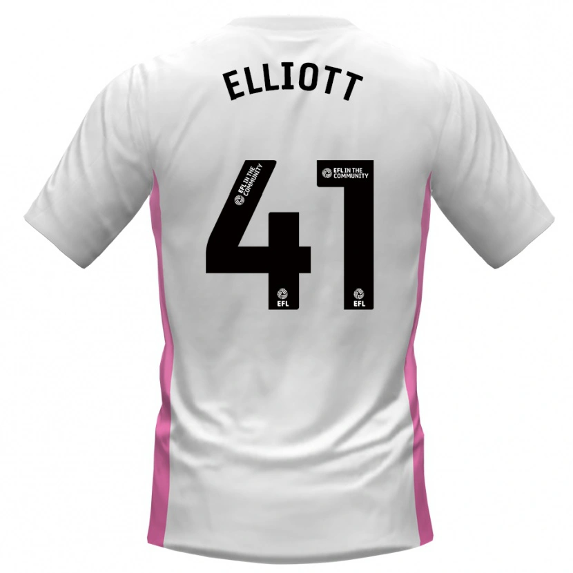 Danxen Kinderen Gunner Elliott #41 Wit Rood Uitshirt Uittenue 2025/26 T-Shirt