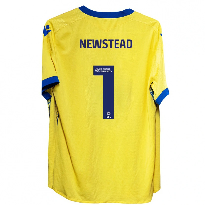 Danxen Kinderen Jamie-Louise Newstead #1 Geel Blauw Uitshirt Uittenue 2025/26 T-Shirt