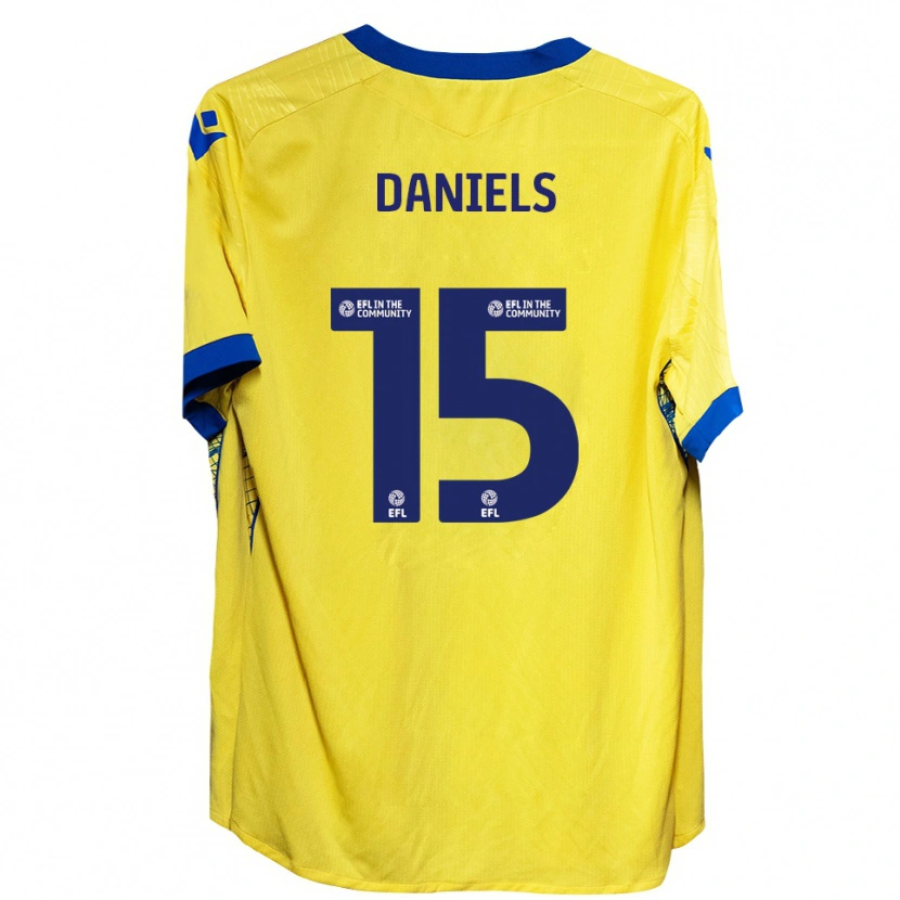Danxen Kinderen Learna Daniels #15 Geel Blauw Uitshirt Uittenue 2025/26 T-Shirt