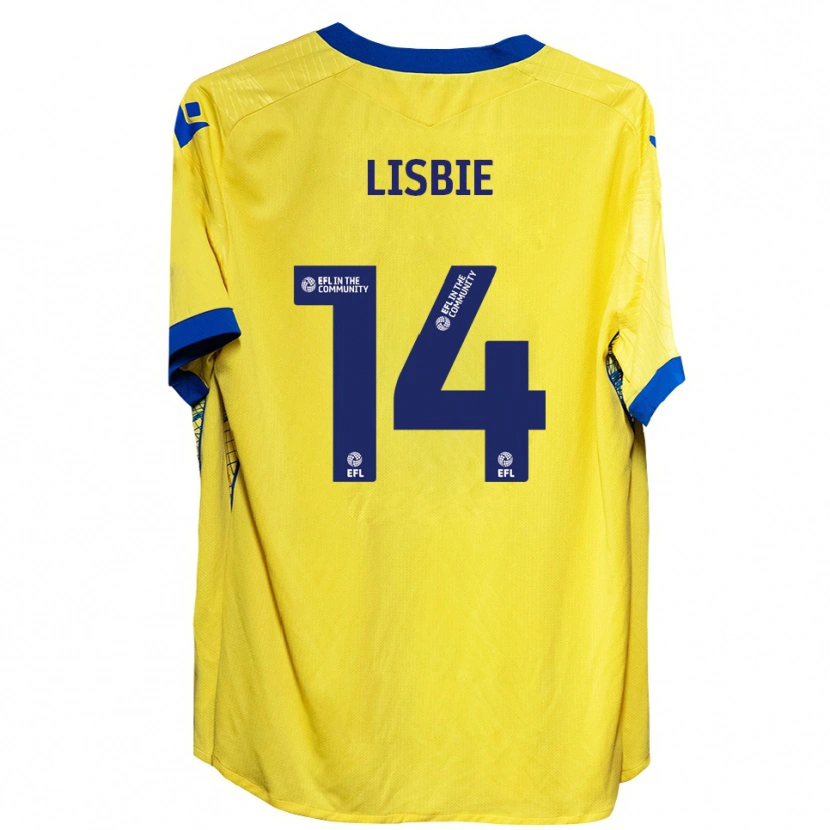 Danxen Kinderen Kyreece Lisbie #14 Geel Blauw Uitshirt Uittenue 2025/26 T-Shirt