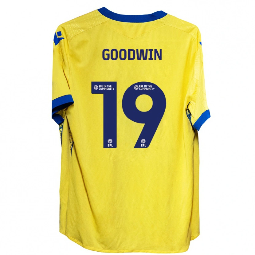 Danxen Kinderen Will Goodwin #19 Geel Blauw Uitshirt Uittenue 2025/26 T-Shirt