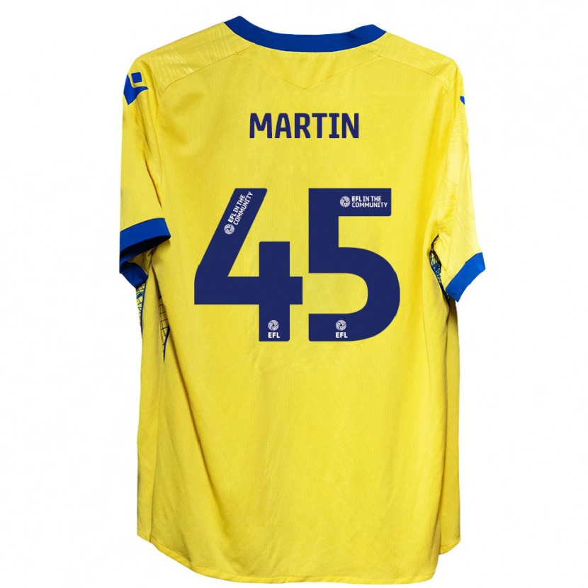 Danxen Kinderen Kai Martin #45 Geel Blauw Uitshirt Uittenue 2025/26 T-Shirt