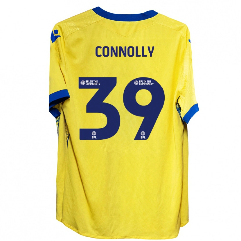 Danxen Kinderen Kien Connolly #39 Geel Blauw Uitshirt Uittenue 2025/26 T-Shirt