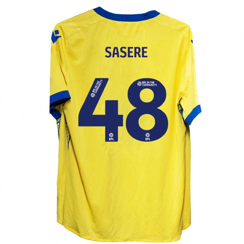 Danxen Kinderen James Sasere #48 Geel Blauw Uitshirt Uittenue 2025/26 T-Shirt