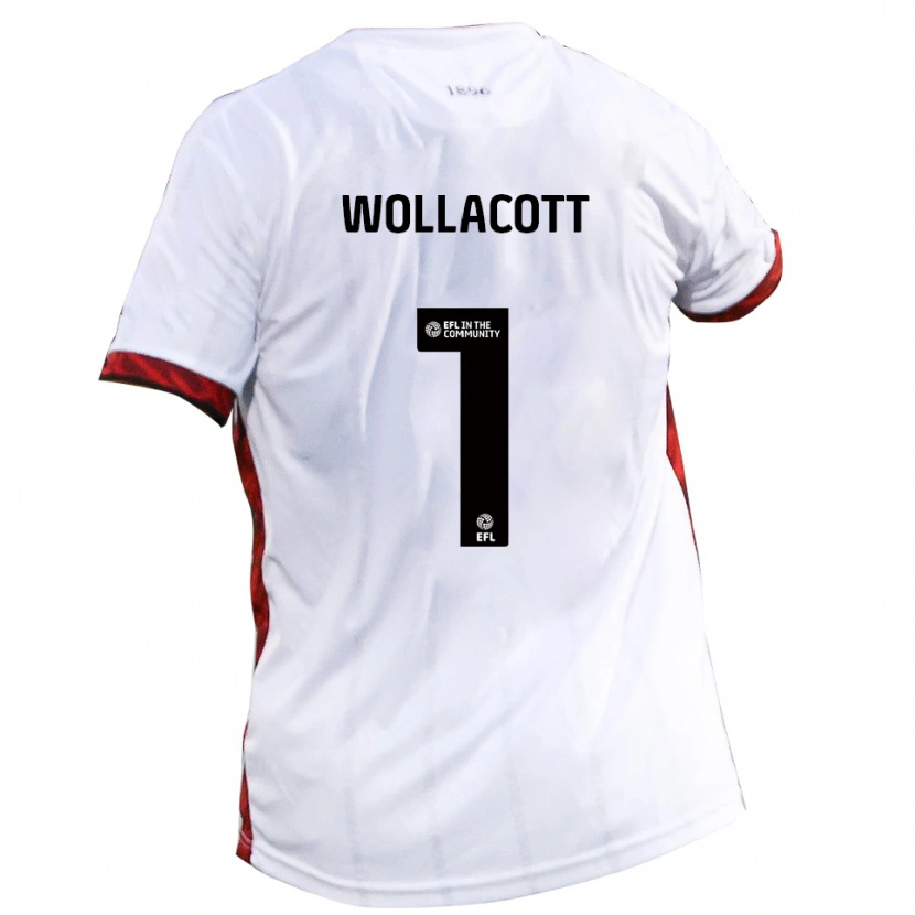 Danxen Kinderen Joe Wollacott #1 Wit Rood Zwart Uitshirt Uittenue 2025/26 T-Shirt