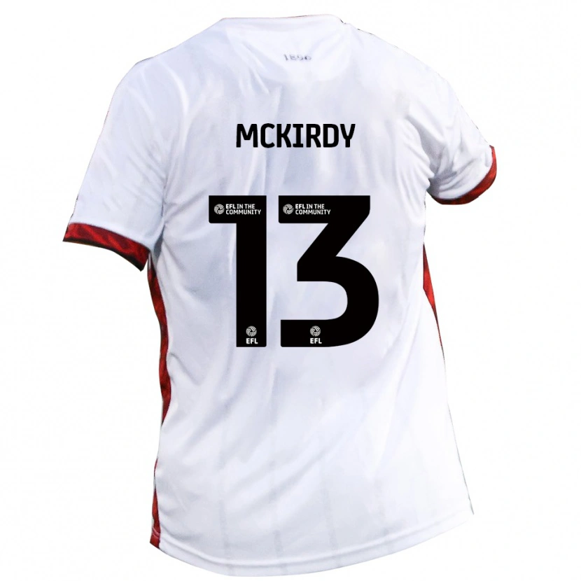 Danxen Kinderen Harry Mckirdy #13 Wit Rood Zwart Uitshirt Uittenue 2025/26 T-Shirt