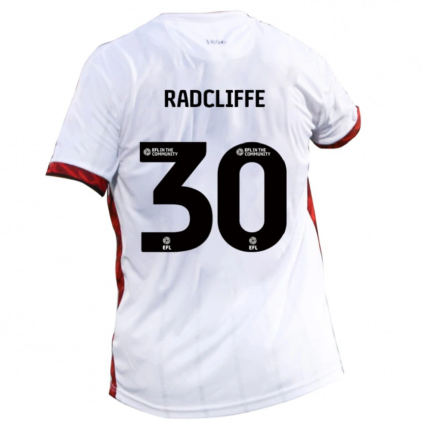 Danxen Kinderen Ben Radcliffe #30 Wit Rood Zwart Uitshirt Uittenue 2025/26 T-Shirt