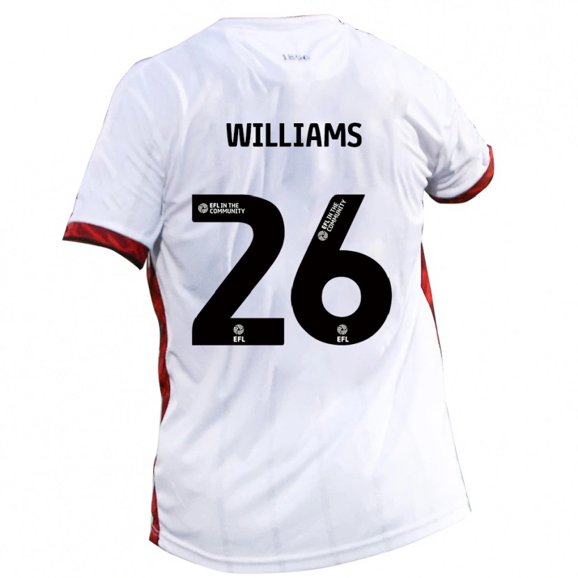 Danxen Kinderen Jay Williams #26 Wit Rood Zwart Uitshirt Uittenue 2025/26 T-Shirt