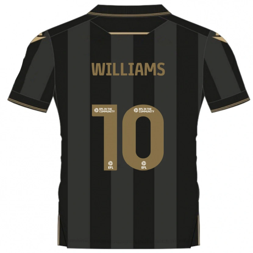 Danxen Kinderen Jonny Williams #10 Zwart Goud Uitshirt Uittenue 2025/26 T-Shirt