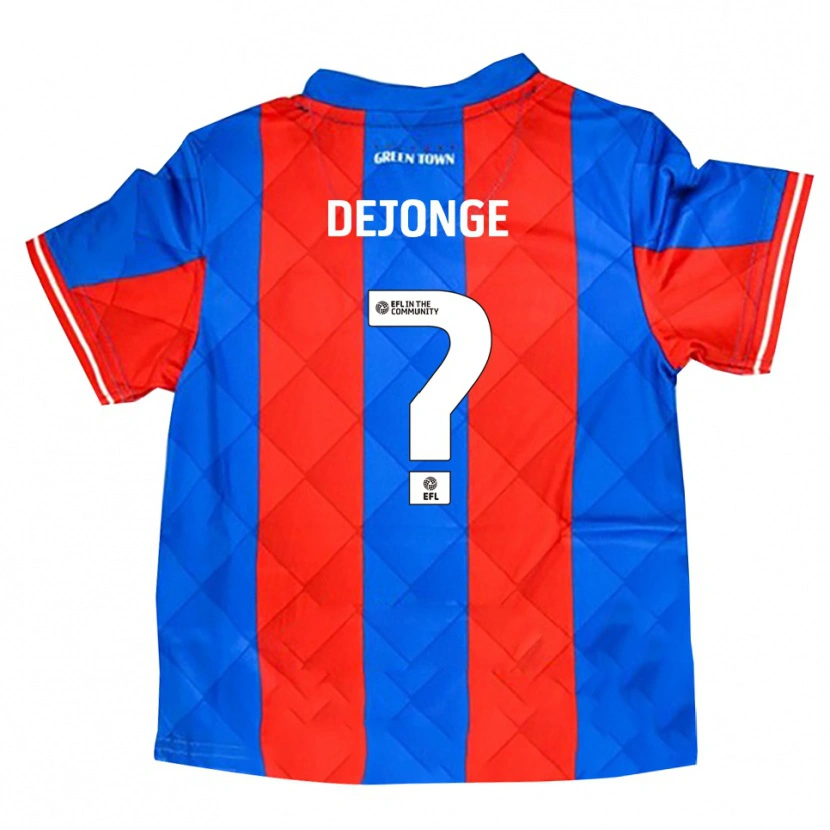 Danxen Kinderen Alisha Dejonge #0 Blauw Rood Wit Uitshirt Uittenue 2025/26 T-Shirt