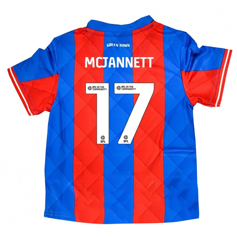 Danxen Kinderen Cameron Mcjannett #17 Blauw Rood Wit Uitshirt Uittenue 2025/26 T-Shirt