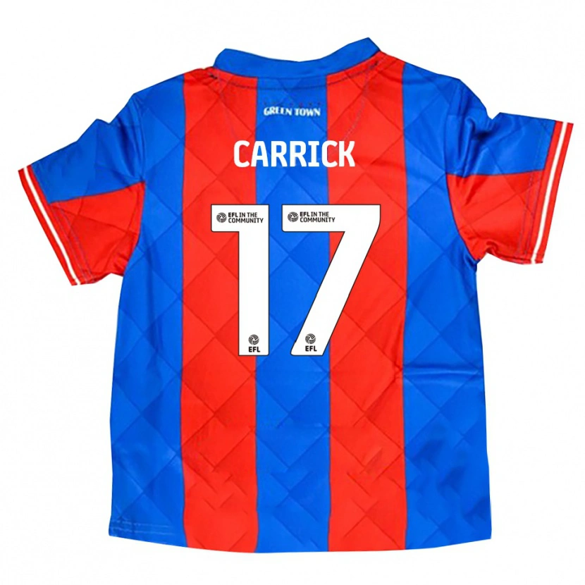 Danxen Kinderen Charlie Carrick #17 Blauw Rood Wit Uitshirt Uittenue 2025/26 T-Shirt