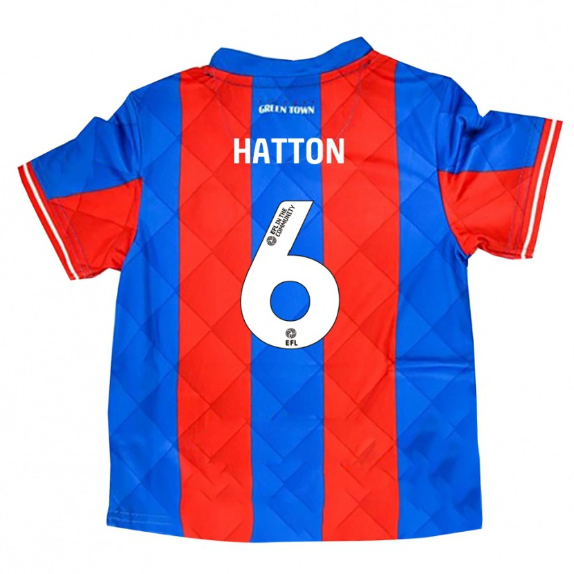 Danxen Kinderen Charlie Hatton #6 Blauw Rood Wit Uitshirt Uittenue 2025/26 T-Shirt